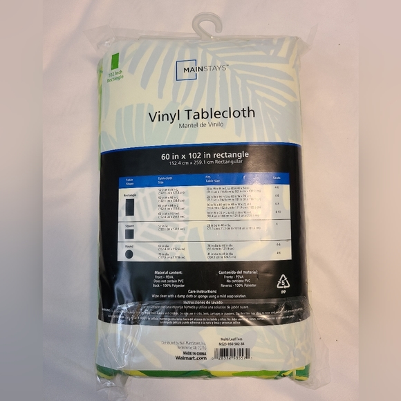 Mainstays Vinyl Tablecloth Tropical Theme 60X102 - Picture 3 of 5